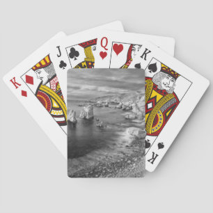 Jeu De Cartes Littoral de la plage en N&B, Californie