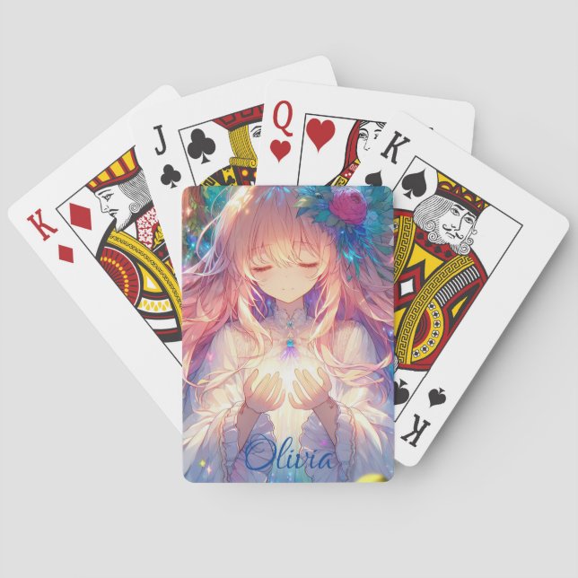 Jeu De Cartes Livre de croquis personnalisé pour filles d'Anime (dos)