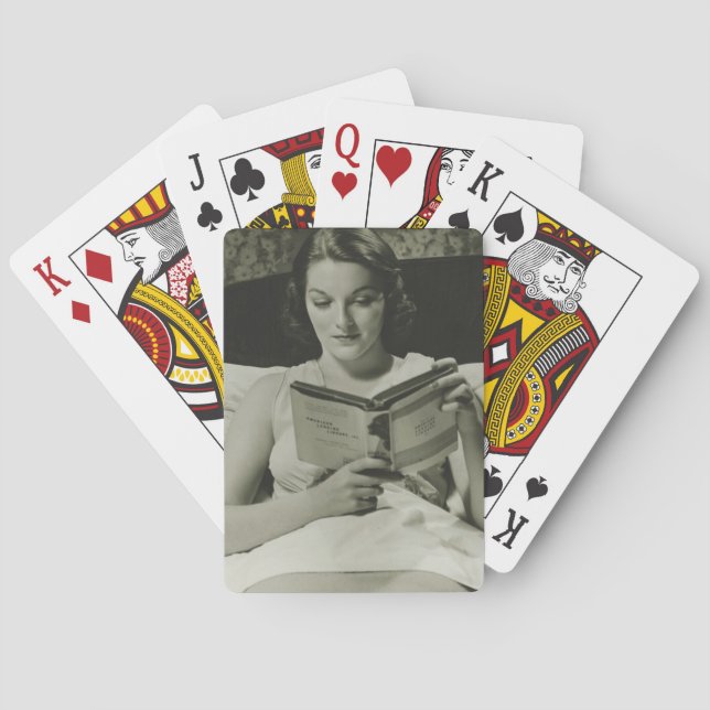 Jeu De Cartes Livre de lecture de femme (dos)