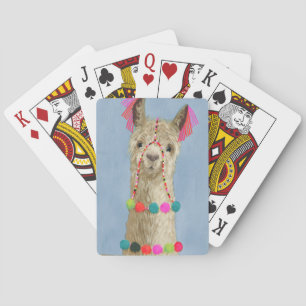 Jeu De Cartes Llama ornée - Beige