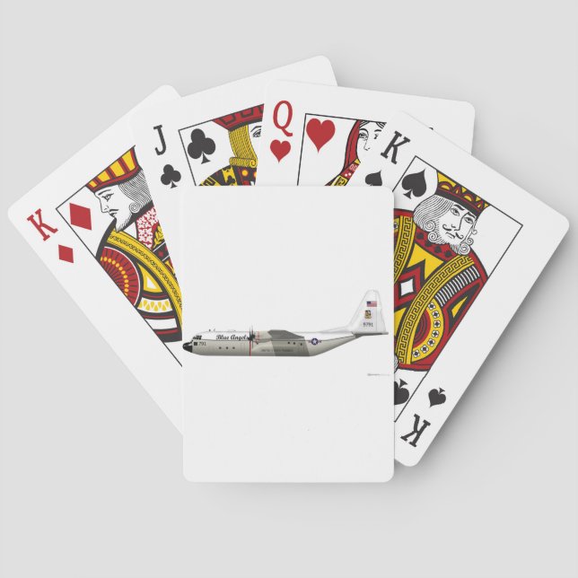 Jeu De Cartes Lockheed C-130 Hercules Blue Angels Gray (dos)
