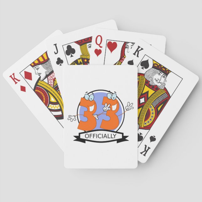 Jeu De Cartes Logo d'anniversaire officiel 33 (dos)