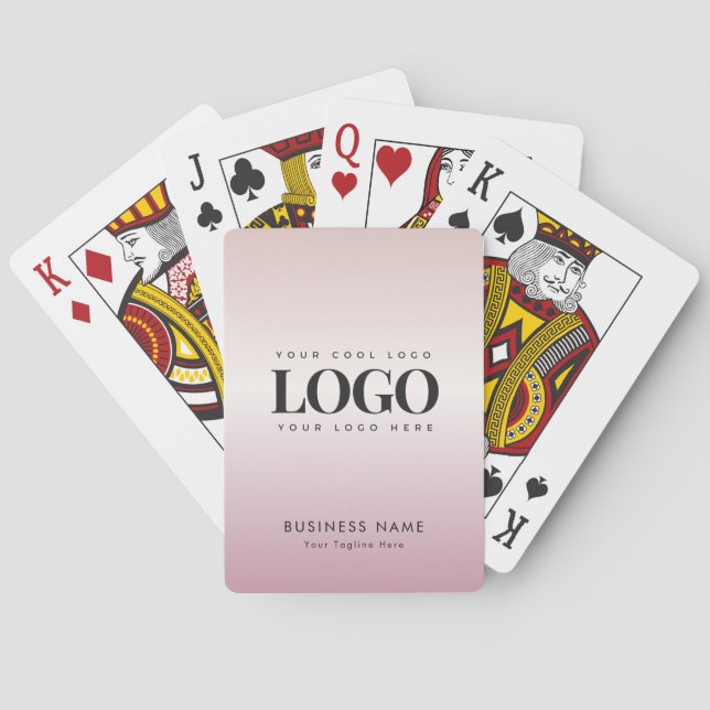 Jeu De Cartes Logo de l'entreprise personnalisée Rose métallique (dos)