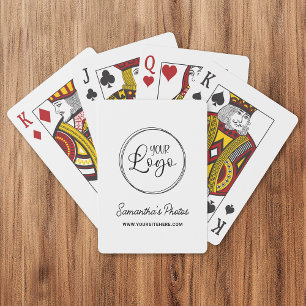 Jeu De Cartes Logo de l'entreprise ronde minimaliste Promo