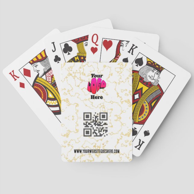Jeu De Cartes LOGO d'entreprise CODE QR d'entreprise (dos)