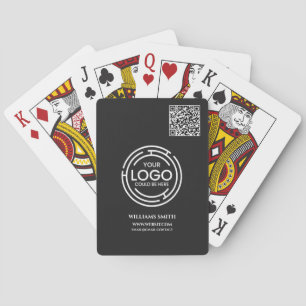 Jeu De Cartes Logo d'entreprise Code QR Marque Entreprise Noir 