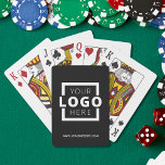 Jeu De Cartes Logo d'entreprise personnalisé Noir de marque prom<br><div class="desc">Allez au-delà du stylo promotionnel ou du bloc-notes et offrez un jeu de cartes personnalisable avec votre logo et l'URL de votre site Web. Apportez la personnalisation de l'image de marque au niveau suivant en sélectionnant une couleur arrière - plan correspondant à la couleur de votre marque.</div>