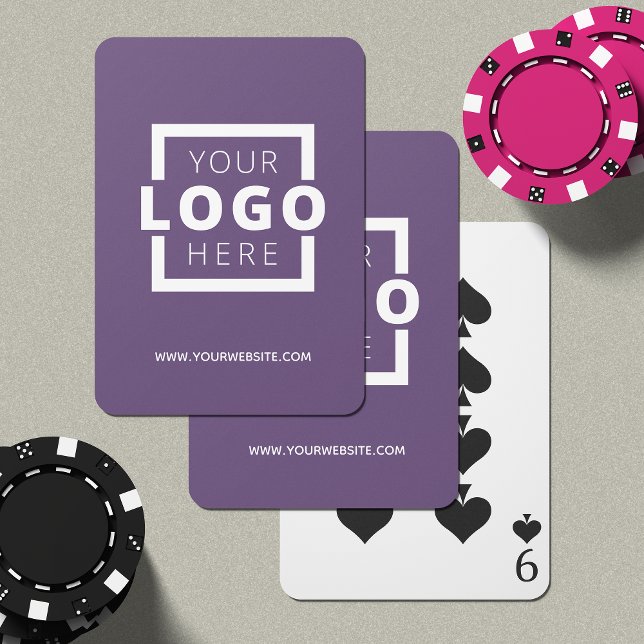 Jeu De Cartes Logo d'entreprise personnalisé violet de marque pr (Créateur téléchargé)