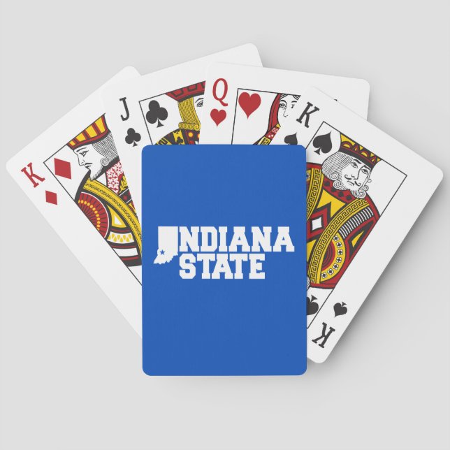 Jeu De Cartes Logo Indiana State (dos)