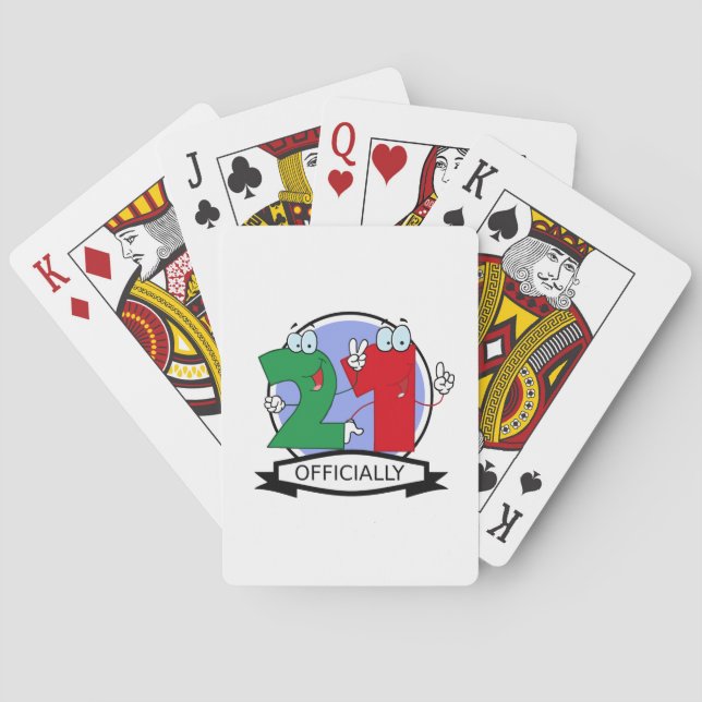 Jeu De Cartes Logo Officiellement 21 Anniversaire (dos)