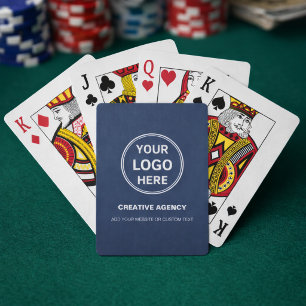 Jeu De Cartes Logo personnalisé Entreprise Bleu marine d'affaire