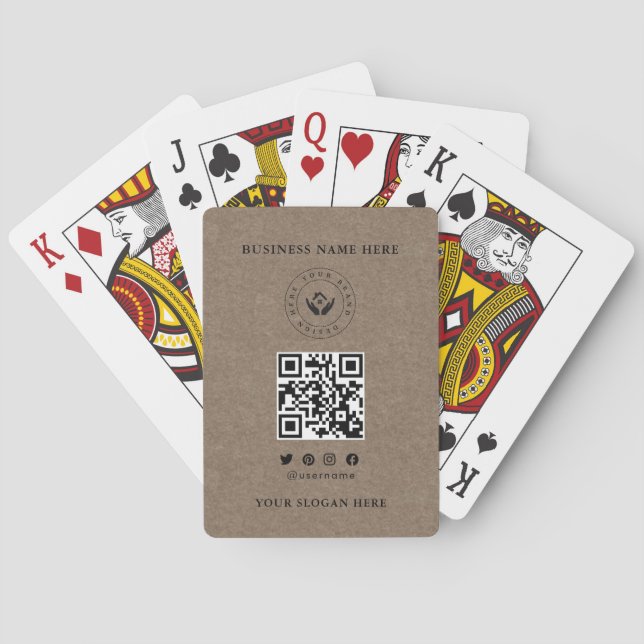 Jeu De Cartes Logo professionnel classique personnalisé et code  (dos)