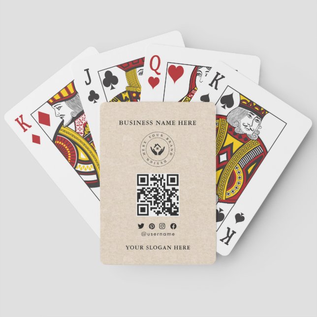 Jeu De Cartes Logo professionnel classique personnalisé et code  (dos)