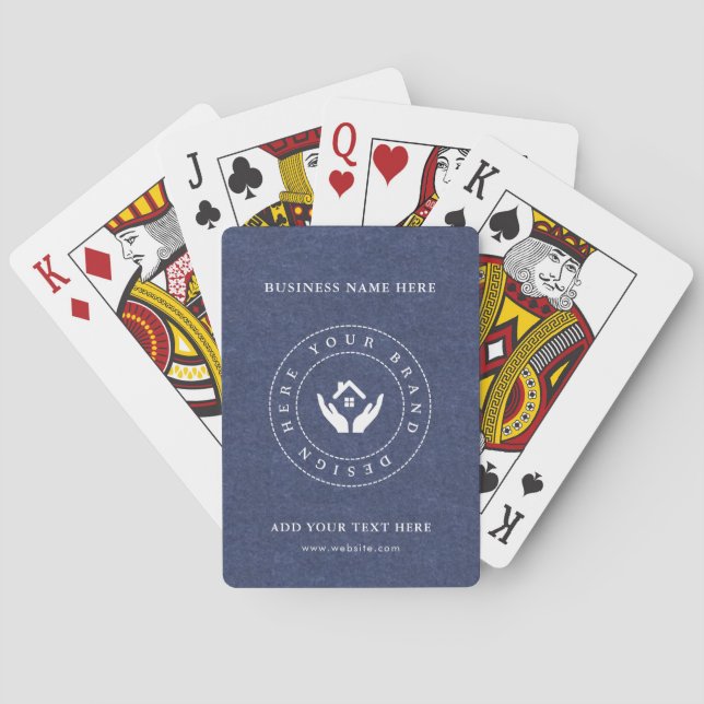 Jeu De Cartes Logo professionnel classique personnalisé et code  (dos)