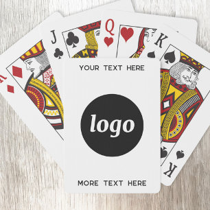 Jeu De Cartes Logo Simple Avec Texte Professionnel Promotionnel