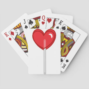 Jeu De Cartes lollipop à coeur rouge