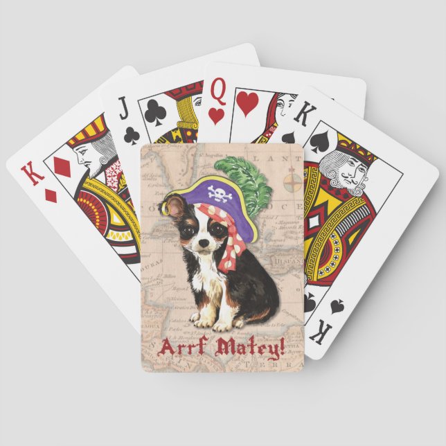 Jeu De Cartes Long manteau Chihuahua Pirate (dos)