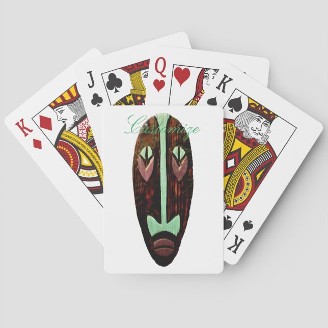 Jeu De Cartes Long Tonnerre de Masque Tiki (dos)