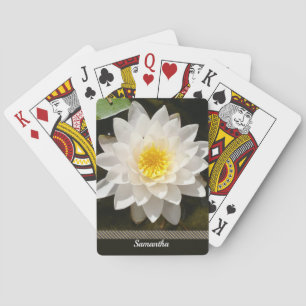 Jeu De Cartes Lotus Nénuphar Blanc Flottant