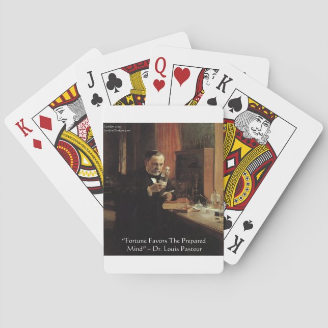 Jeu De Cartes Louis Pasteur "Fortune" Citation Cadeaux & Tee - s (dos)