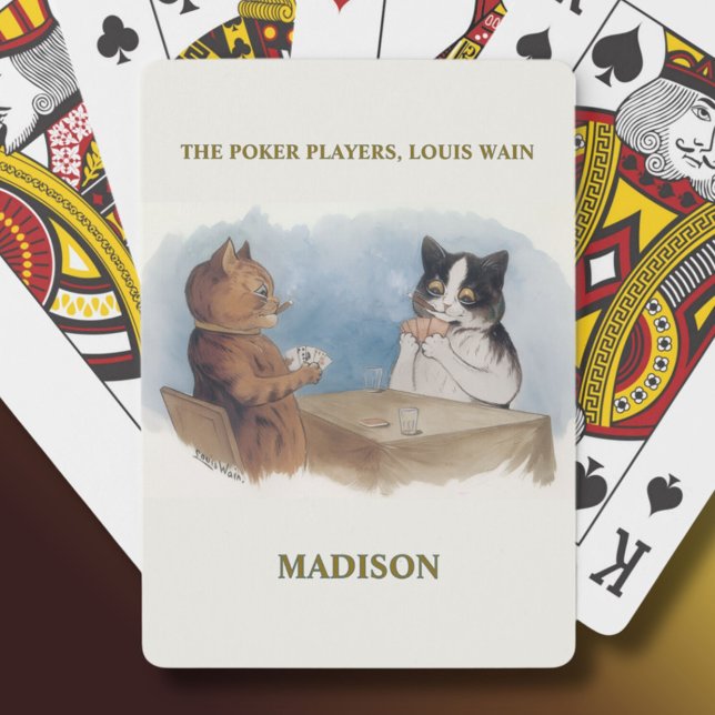 Jeu De Cartes Louis Wain Cats Les joueurs de Poker Personnalisé (Créateur téléchargé)