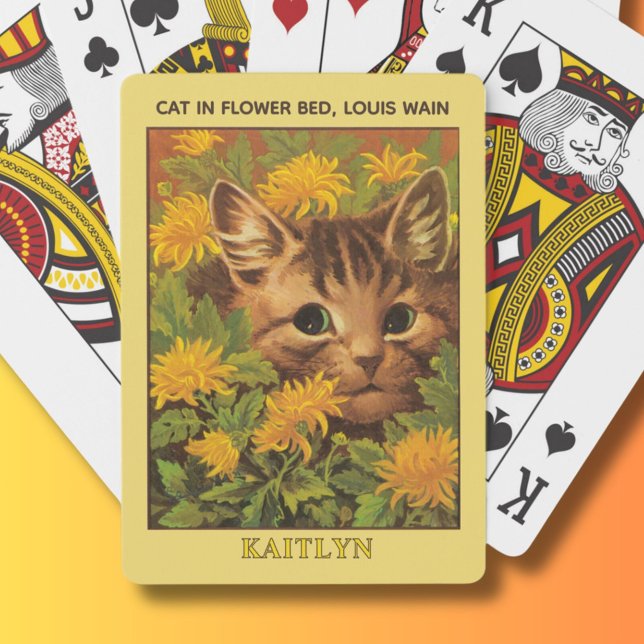 Jeu De Cartes Louis Wain Chats en Lit Fleur Personnalisé (Créateur téléchargé)
