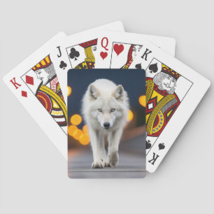 Jeu De Cartes Loup Animaux Dans La Rue À L'Extérieur