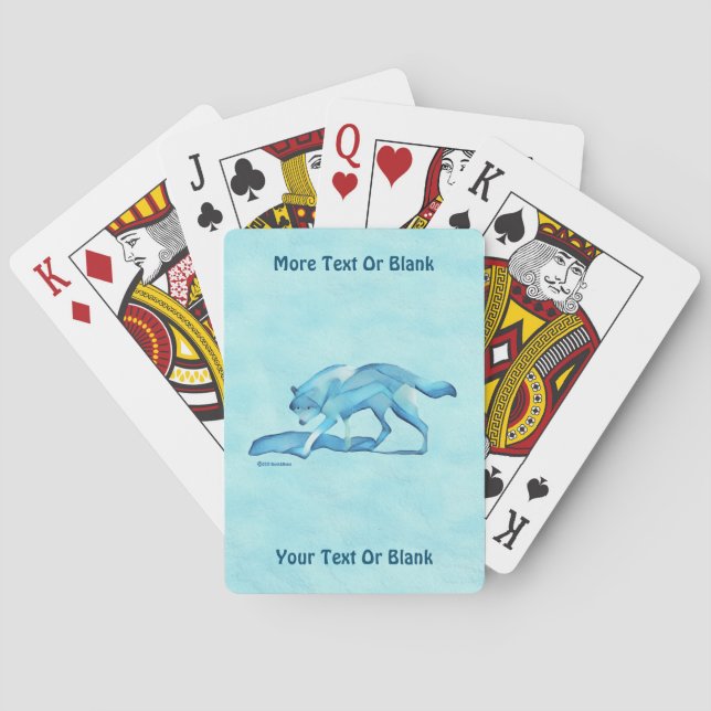 Jeu De Cartes Loup Bleu Sur Neige (dos)