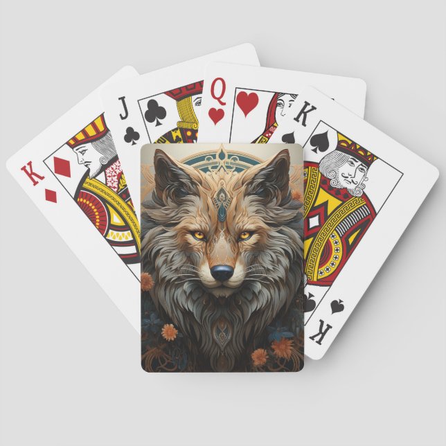 Jeu De Cartes Loup Bohème (dos)