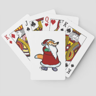 Jeu De Cartes Loup dans l'habillement du père noël