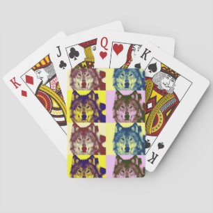 Jeu De Cartes Loup d'art pop