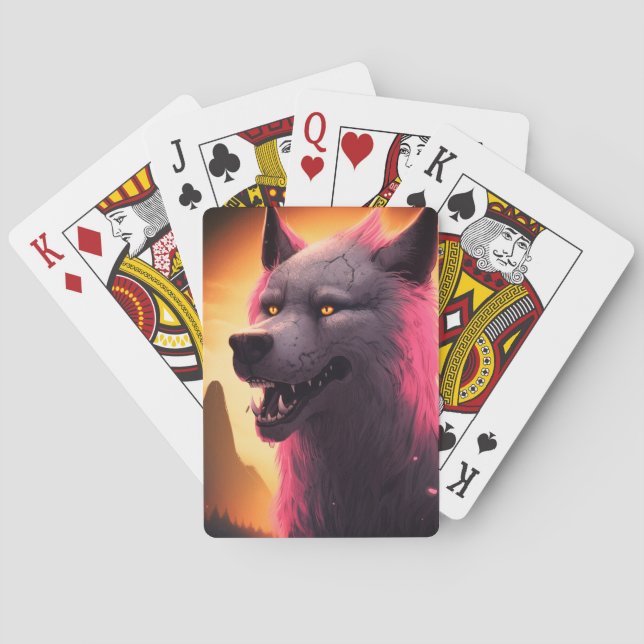 Jeu De Cartes Loup effrayant (dos)