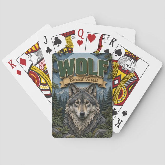 Jeu De Cartes Loup Forêt Boréale POPCUT (dos)