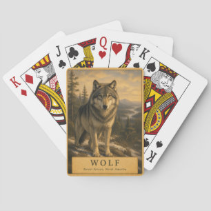 Jeu De Cartes Loup Forêt Boréale VINTAGE