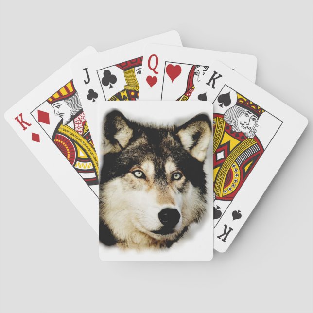 Jeu De Cartes Loup motivationnel unique (dos)