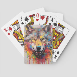 Jeu De Cartes Loup peint