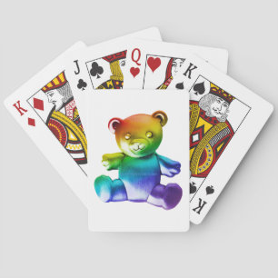 Jeu De Cartes L'ours en peluche en métal brossé SlipperyJoe's dé