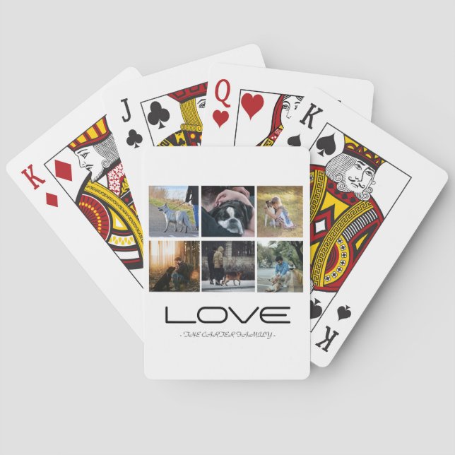Jeu De Cartes Love Dog Family Portrait Collage Design (dos)