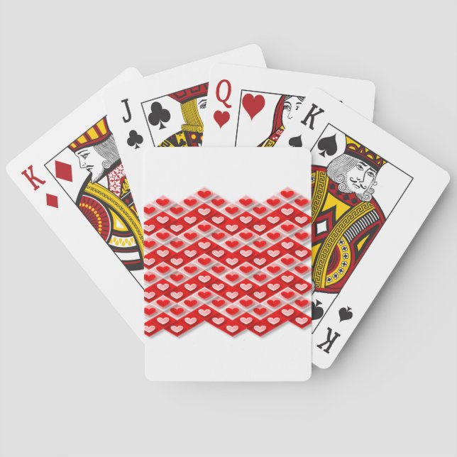 Jeu De Cartes Love Heart Motif (dos)