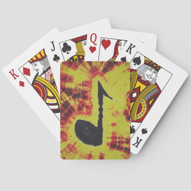 Jeu De Cartes Love Music Note Tie Dye Bicycle Lecture Cartes (dos)
