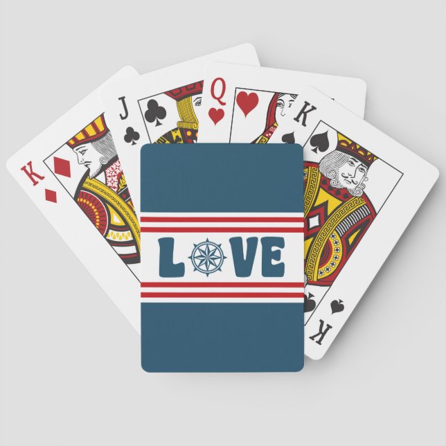 Jeu De Cartes Love nautique design (dos)