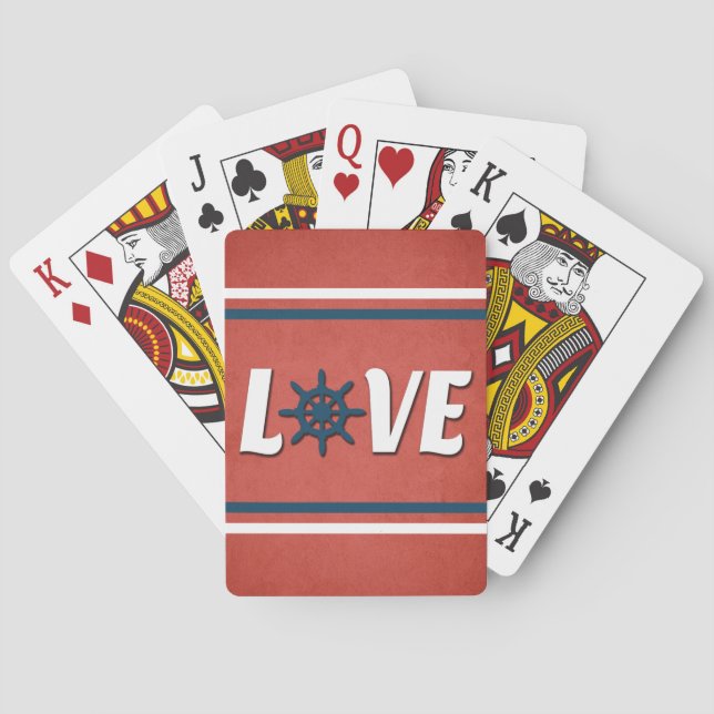 Jeu De Cartes Love nautique design (dos)