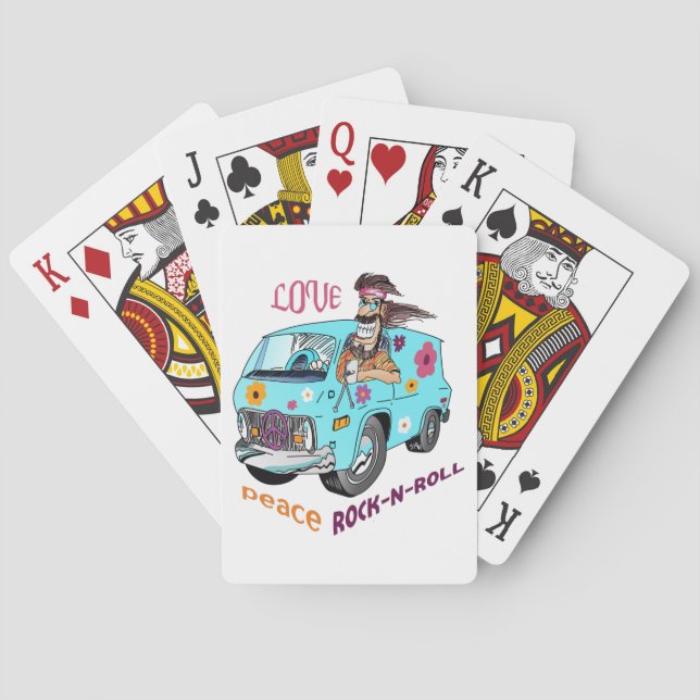 Jeu De Cartes Love Peace Rock N Roll (dos)