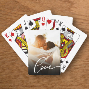 Jeu De Cartes Love Script photo personnalisée nouvellement marié