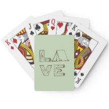 Love Tente Camping Playing Cartes