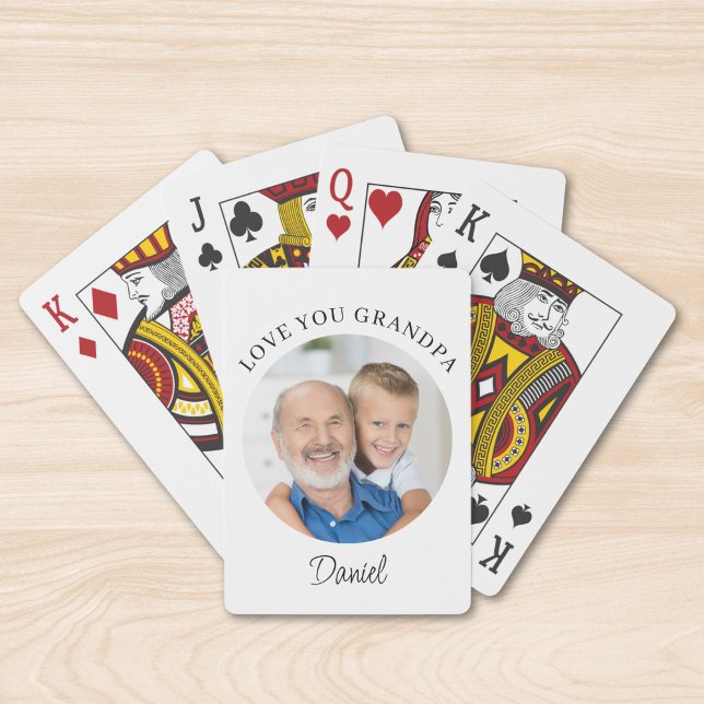 Jeu De Cartes Love You Grandpa Photo (Créateur téléchargé)
