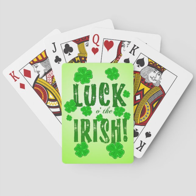 Jeu De Cartes Luck o the Irish Lucky Four Leaf Clovers (dos)