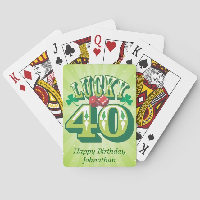 Jeu De Cartes Lucky 40 personnalisé (dos)