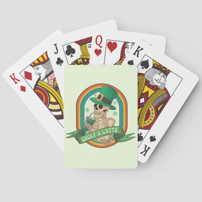 Jeu De Cartes Lucky A Latte - Squelette, Café et Cloches (dos)
