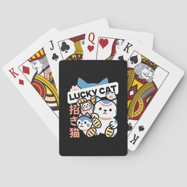 Jeu De Cartes Lucky Cat Art – Maneki Neko with Gold Coin (dos)
